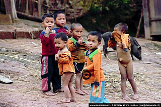 Vesnice kmene Akha (Laos)