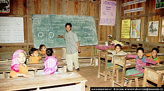 Vesnice kmene Akha (Laos)