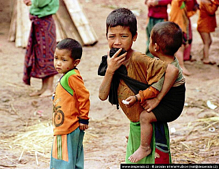 Vesnice kmene Akha (Laos)