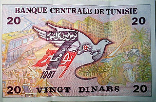 Bankovky - dinár (Tunisko)