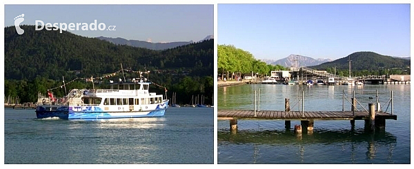 Jezero Wörthersee v Korutanech (Rakousko)