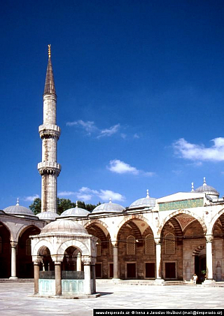 Mešita sultána Ahmeda neboli Modrá mešita v Istanbulu (Turecko)