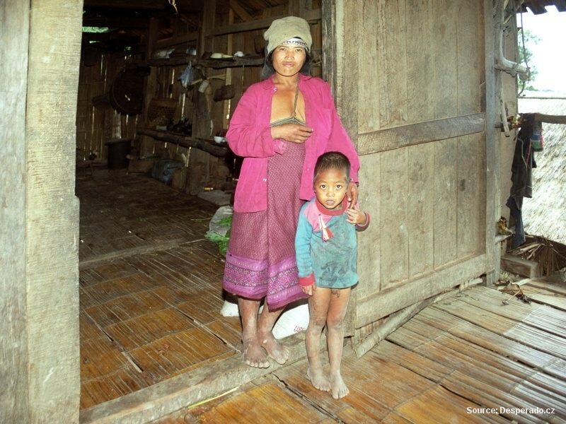 Vesnice kmene Akha (Laos)