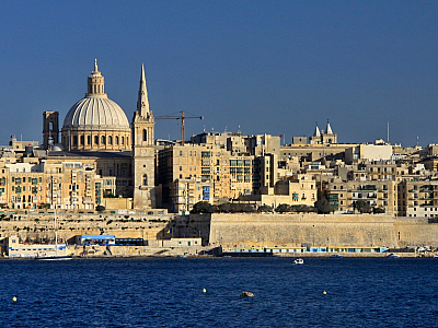 Nejkrásnější pohled na Vallettu je ze Sliemy (Malta)