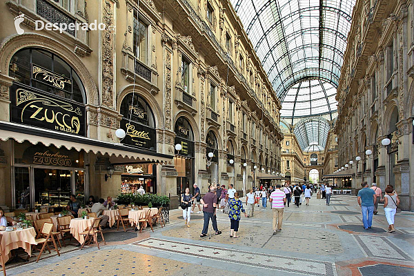 Galleria Vittorio Emanuele II. v Milánu (Lombardie - Itálie)