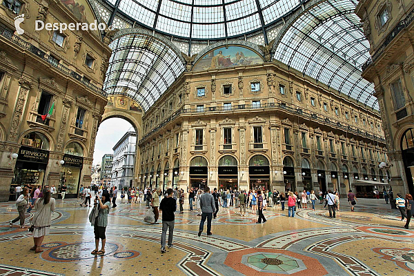 Galleria Vittorio Emanuele II. v Milánu (Lombardie - Itálie)