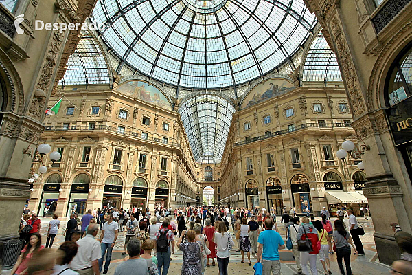 Galleria Vittorio Emanuele II. v Milánu (Lombardie - Itálie)