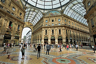 Galleria Vittorio Emanuele II. v Milánu (Lombardie - Itálie)