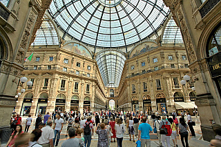 Galleria Vittorio Emanuele II. v Milánu (Lombardie - Itálie)