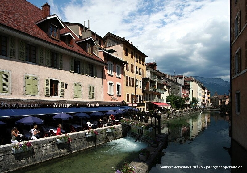 Historické centrum Annecy v Savojsku (Francie)