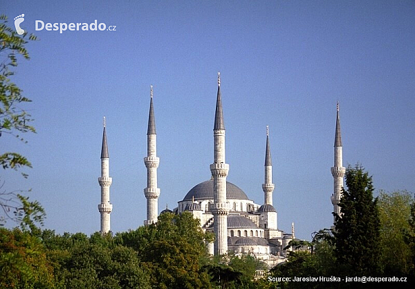Modrá mešita v Istanbulu (Turecko)