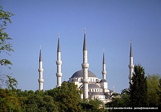 Modrá mešita v Istanbulu (Turecko)