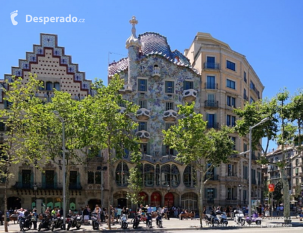 Casa Batlló v Barceloně (Španělsko)