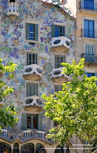 Casa Batlló v Barceloně (Španělsko)