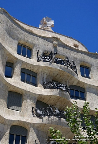 Casa Milà v Barceloně (Španělsko)