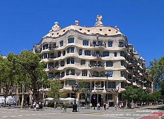 Casa Milà v Barceloně (Španělsko)