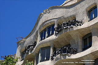 Casa Milà v Barceloně (Španělsko)