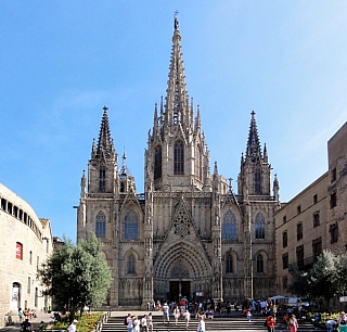 Katedrála v Barceloně (Španělsko)