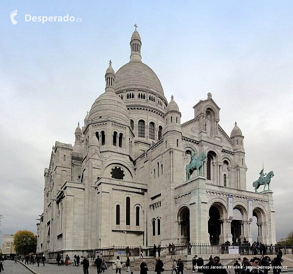 Bazilika Sacré Coeur de Montmartre v Paříži (Francie)