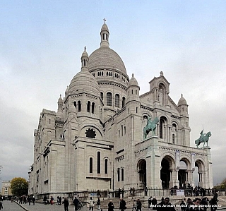 Bazilika Sacré Coeur de Montmartre v Paříži (Francie)
