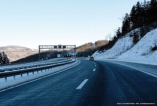 Sníh v Chorvatskou - cestou do Splitu (Chorvatsko)