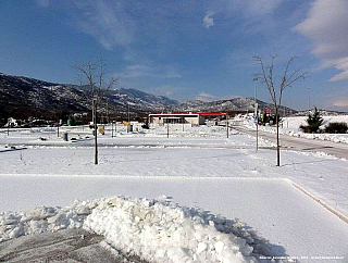 Sníh v Chorvatskou - cestou do Splitu (Chorvatsko)