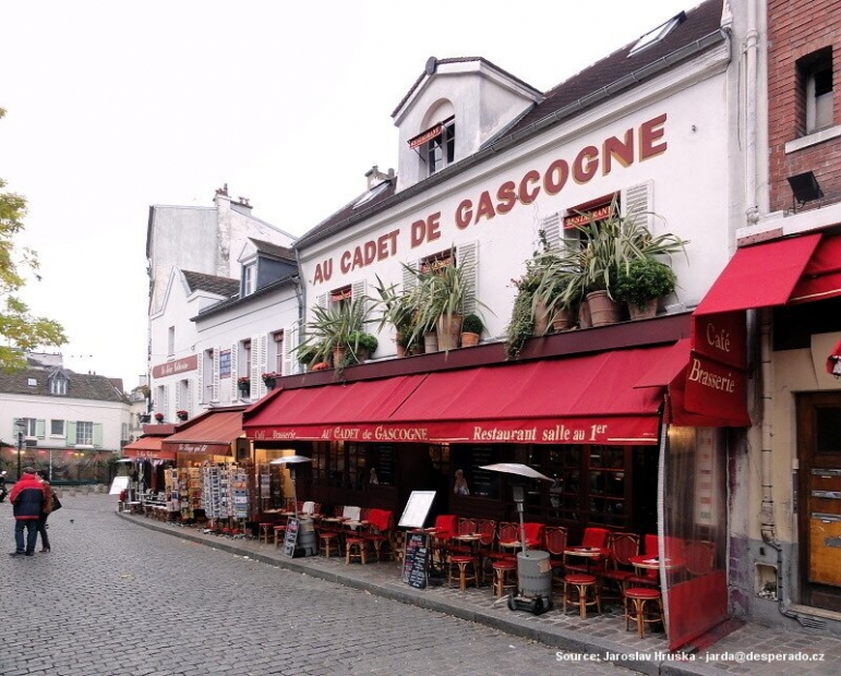 Čtvrť Montmartre v Paříži (Francie)