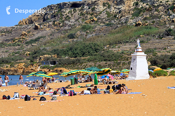 Ramla Bay na ostrově Gozo (Malta)