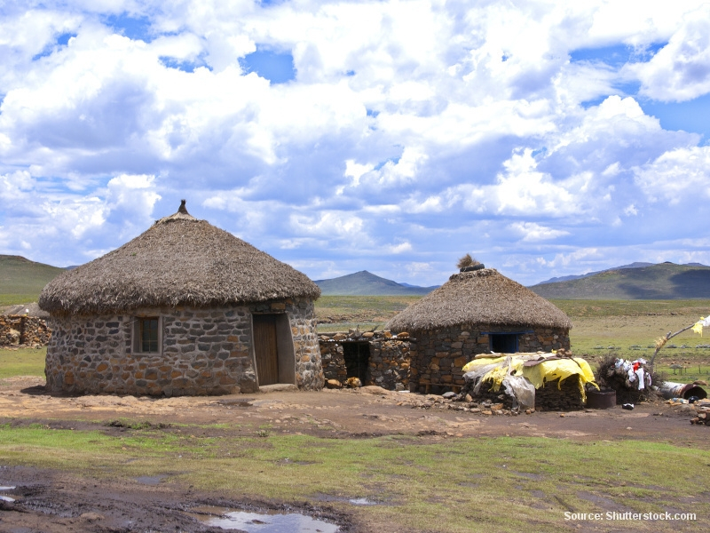 Vesnice Sani Pass Top (Lesotho)
