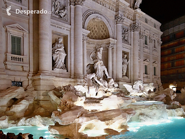 Fontana di Trevi v Římě (Itálie)