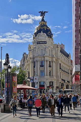 Gran Vía v Madridu (Španělsko)