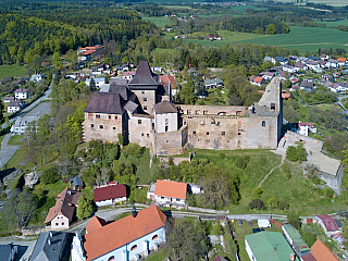 Hrad Lipnice z ptačí perspektivy