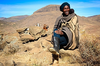 Pastevec v Lesothu