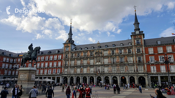 Náměstí Plaza Mayor v centru Madridu (Španělsko)