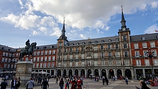 Náměstí Plaza Mayor v centru Madridu (Španělsko)