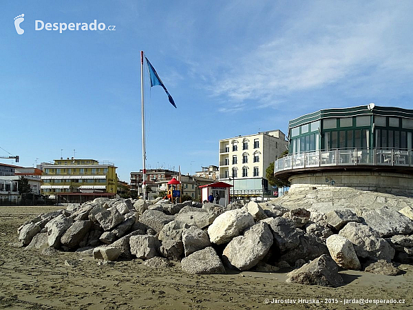 Pláž v Caorle (Itálie)