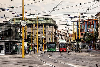 Jakominiplatz v Grazu (Rakousko)