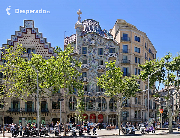 Casa Battló v Barceloně (Španělsko)