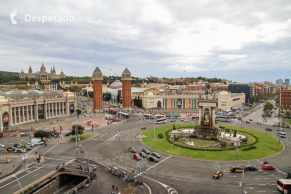 Plaça d'Espanya v Barceloně (Španělsko)