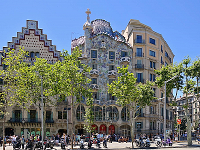 Casa Battló v Barceloně (Španělsko)
