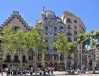 Casa Battló v Barceloně (Španělsko)