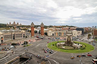 Plaça d'Espanya v Barceloně (Španělsko)