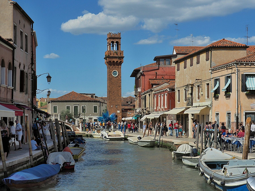 Torre dell'Orologio na ostrově Murano (Itálie)