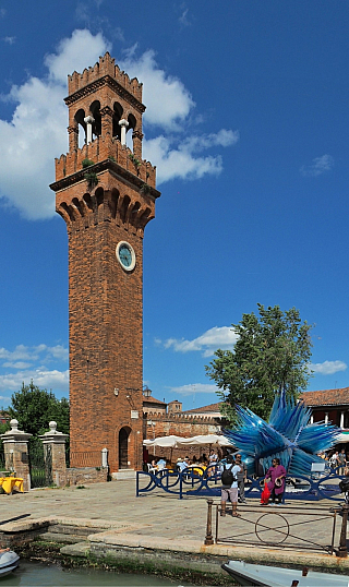 Torre dell'Orologio na ostrově Murano (Itálie)