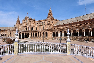 Plaza de Espaňa v Seville (Andalusie - Španělsko)