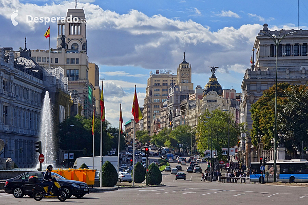 Gran Vía v Madridu (Španělsko)