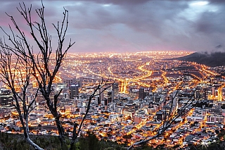 Večerní Kapské Město (Jihoafrická republika)