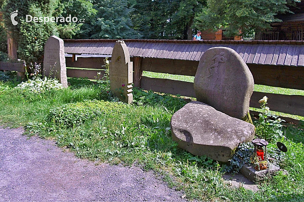 Dřevěné městečko v Rožnově pod Radhoštěm (Česká republika)