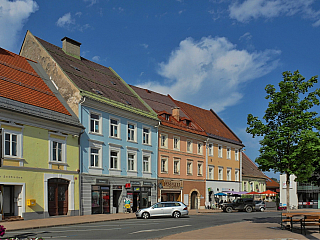 Hauptplatz ve Feldkirchen in Kärnten (Rakousko)