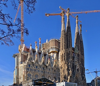 Katedrála Sagrada Família v Barceloně (Španělsko)